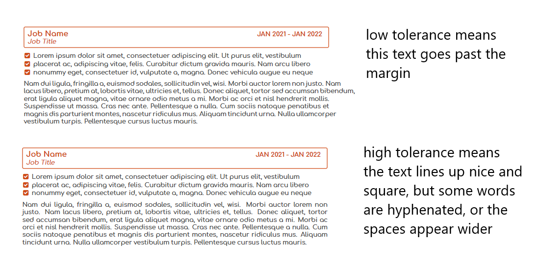 An image showcasing tolerance in LaTex